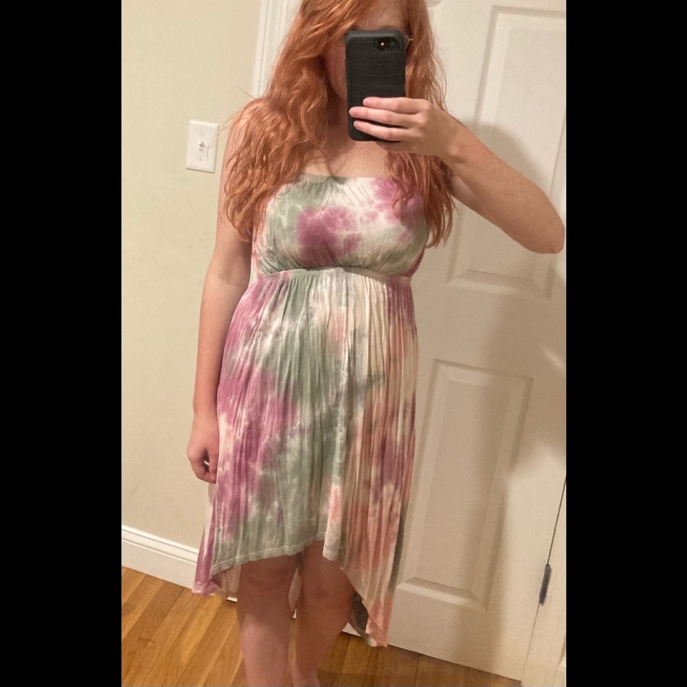 Stylebook Tie Dye High Low Dress